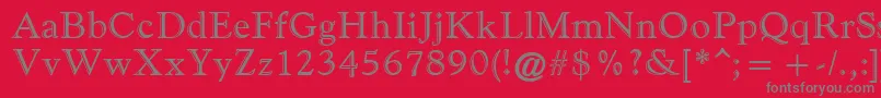 GoudiHandfooled Font – Gray Fonts on Red Background