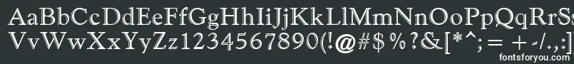Шрифт GoudiHandfooled – белые шрифты на чёрном фоне