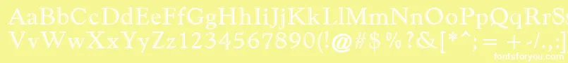 GoudiHandfooled Font – White Fonts on Yellow Background