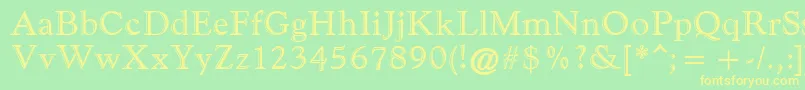 GoudiHandfooled Font – Yellow Fonts on Green Background