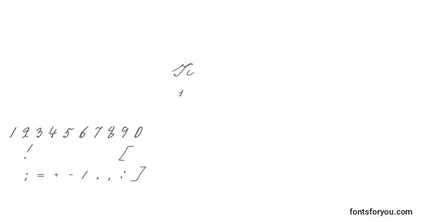 Schriftart Gogol – Alphabet, Zahlen, spezielle Symbole
