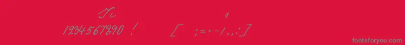 フォントGogol – 赤い背景に灰色の文字