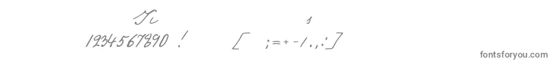 フォントGogol – 白い背景に灰色の文字