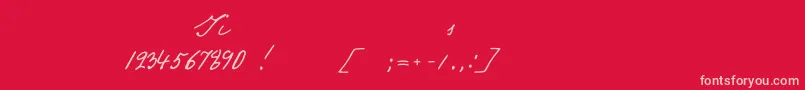 フォントGogol – 赤い背景にピンクのフォント