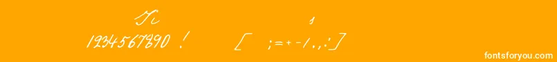 フォントGogol – オレンジの背景に白い文字