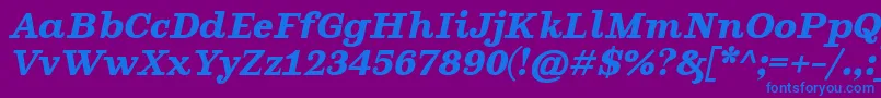 GhostlightBolditalic Font – Blue Fonts on Purple Background