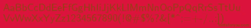 NovaNormal Font – Brown Fonts on Red Background