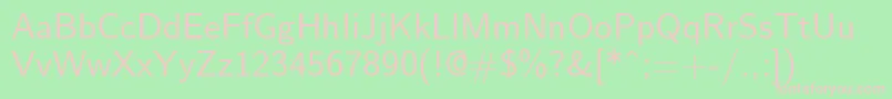 NovaNormal Font – Pink Fonts on Green Background