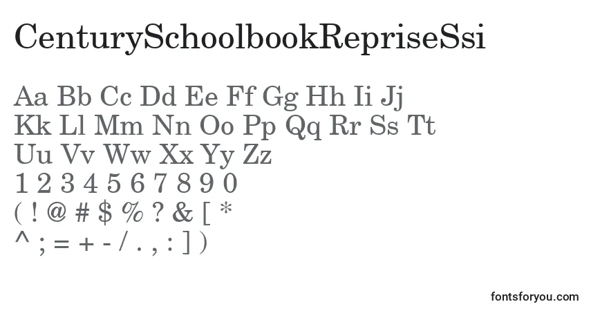 Шрифт CenturySchoolbookRepriseSsi – алфавит, цифры, специальные символы