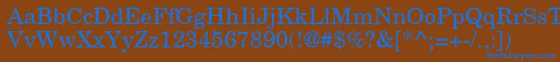 Шрифт CenturySchoolbookRepriseSsi – синие шрифты на коричневом фоне