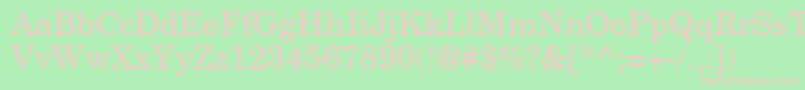 CenturySchoolbookRepriseSsi Font – Pink Fonts on Green Background