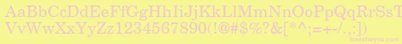 CenturySchoolbookRepriseSsi Font – Pink Fonts on Yellow Background