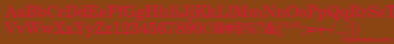 CenturySchoolbookRepriseSsi Font – Red Fonts on Brown Background