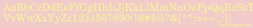 fuente CenturySchoolbookRepriseSsi – Fuentes Amarillas Sobre Fondo Rosa