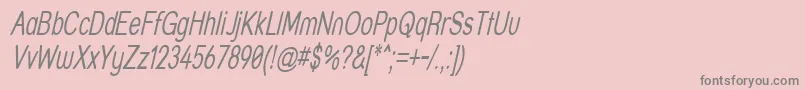 フォントStrthit – ピンクの背景に灰色の文字