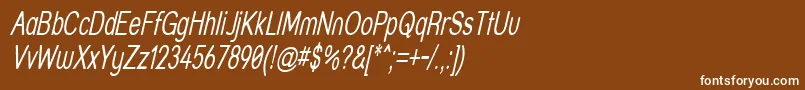 フォントStrthit – 茶色の背景に白い文字