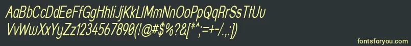 フォントStrthit – 黒い背景に黄色の文字