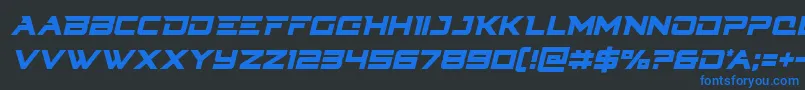 Cyberdynecondital Font – Blue Fonts on Black Background