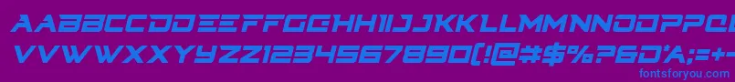 Cyberdynecondital Font – Blue Fonts on Purple Background