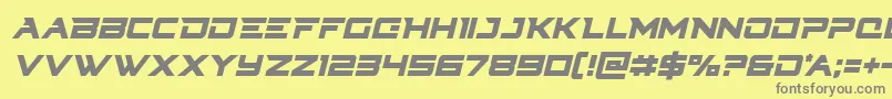 Cyberdynecondital Font – Gray Fonts on Yellow Background