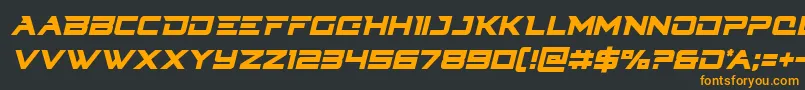 Cyberdynecondital Font – Orange Fonts on Black Background