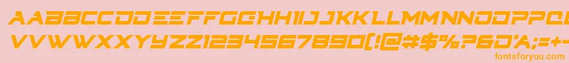 Cyberdynecondital Font – Orange Fonts on Pink Background