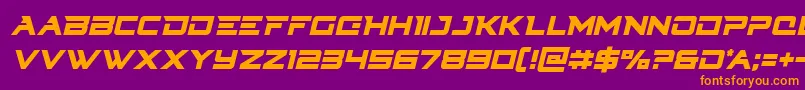 Cyberdynecondital Font – Orange Fonts on Purple Background