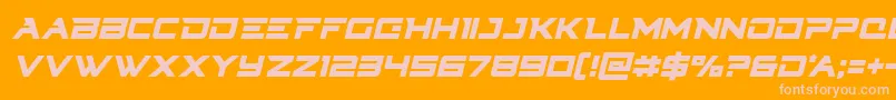 Cyberdynecondital Font – Pink Fonts on Orange Background