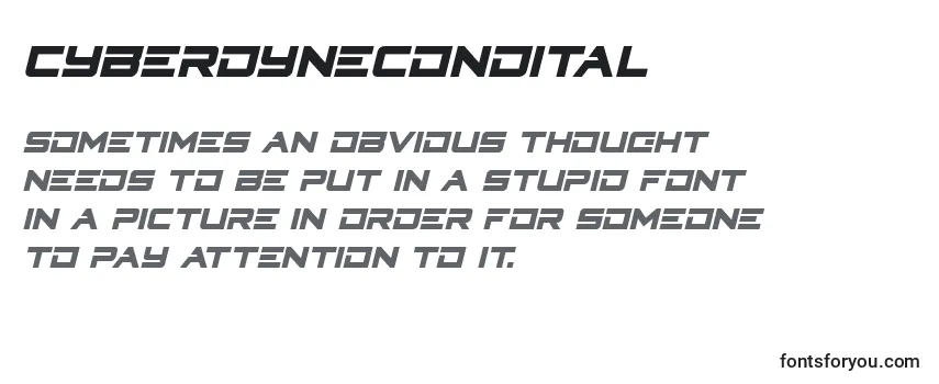 Review of the Cyberdynecondital Font