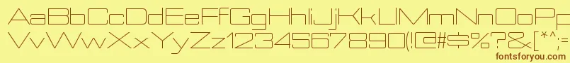 NesobriteexltRegular Font – Brown Fonts on Yellow Background