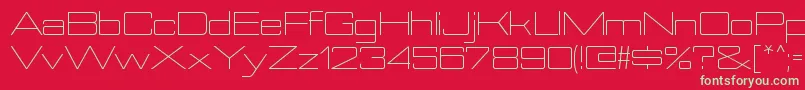 フォントNesobriteexltRegular – 赤い背景に緑の文字