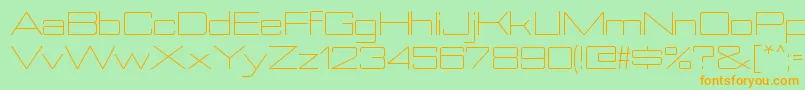 NesobriteexltRegular Font – Orange Fonts on Green Background