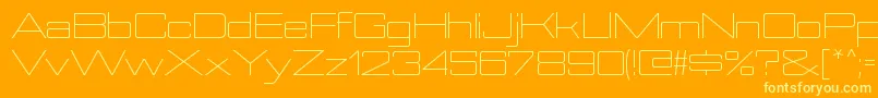 NesobriteexltRegular Font – Yellow Fonts on Orange Background