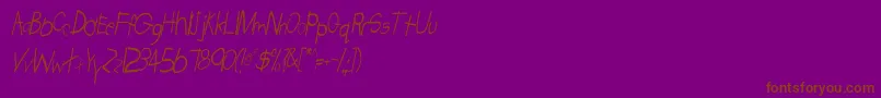More about TabathaCnItalic Font TabathaCnItalic Font – Brown Fonts on Purple Background