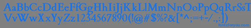 FlankerGriffoBold Font – Blue Fonts on Gray Background