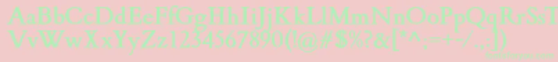 FlankerGriffoBold Font – Green Fonts on Pink Background