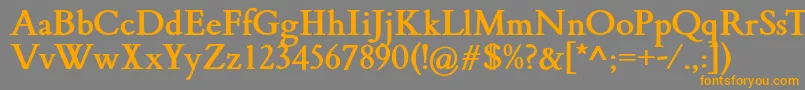 FlankerGriffoBold Font – Orange Fonts on Gray Background