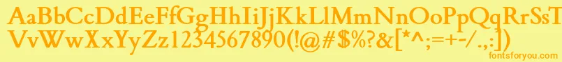 FlankerGriffoBold Font – Orange Fonts on Yellow Background