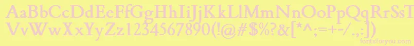 FlankerGriffoBold Font – Pink Fonts on Yellow Background