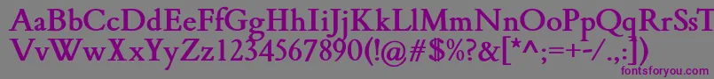 FlankerGriffoBold Font – Purple Fonts on Gray Background