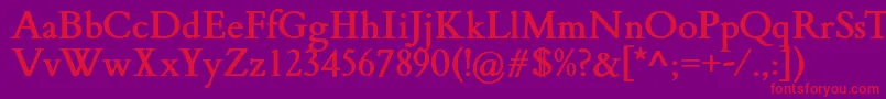 FlankerGriffoBold Font – Red Fonts on Purple Background