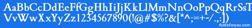 フォントFlankerGriffoBold – 青い背景に白い文字