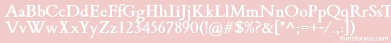 FlankerGriffoBold Font – White Fonts on Pink Background