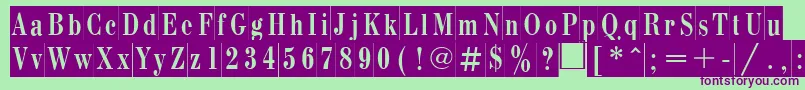 Bdc57C Font – Purple Fonts on Green Background