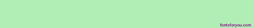 Fleck-Schriftart – Violette Schriften auf grünem Hintergrund