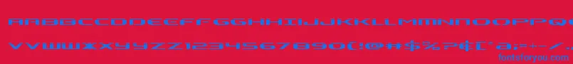 Alphamenlaser Font – Blue Fonts on Red Background