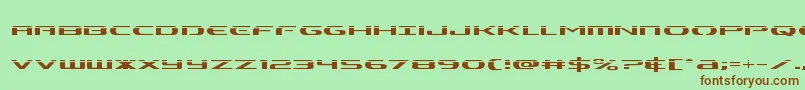 Alphamenlaser-fontti – ruskeat fontit vihreällä taustalla