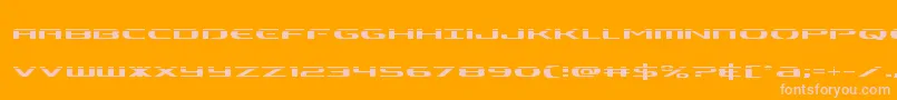 Alphamenlaser-fontti – vaaleanpunaiset fontit oranssilla taustalla