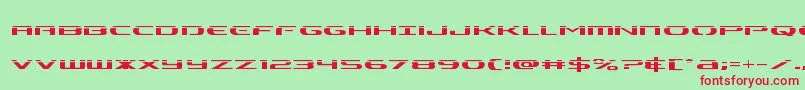 Alphamenlaser-fontti – punaiset fontit vihreällä taustalla