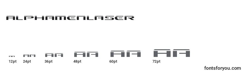Alphamenlaser Font Sizes